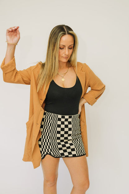 Checkered Mini Skirt