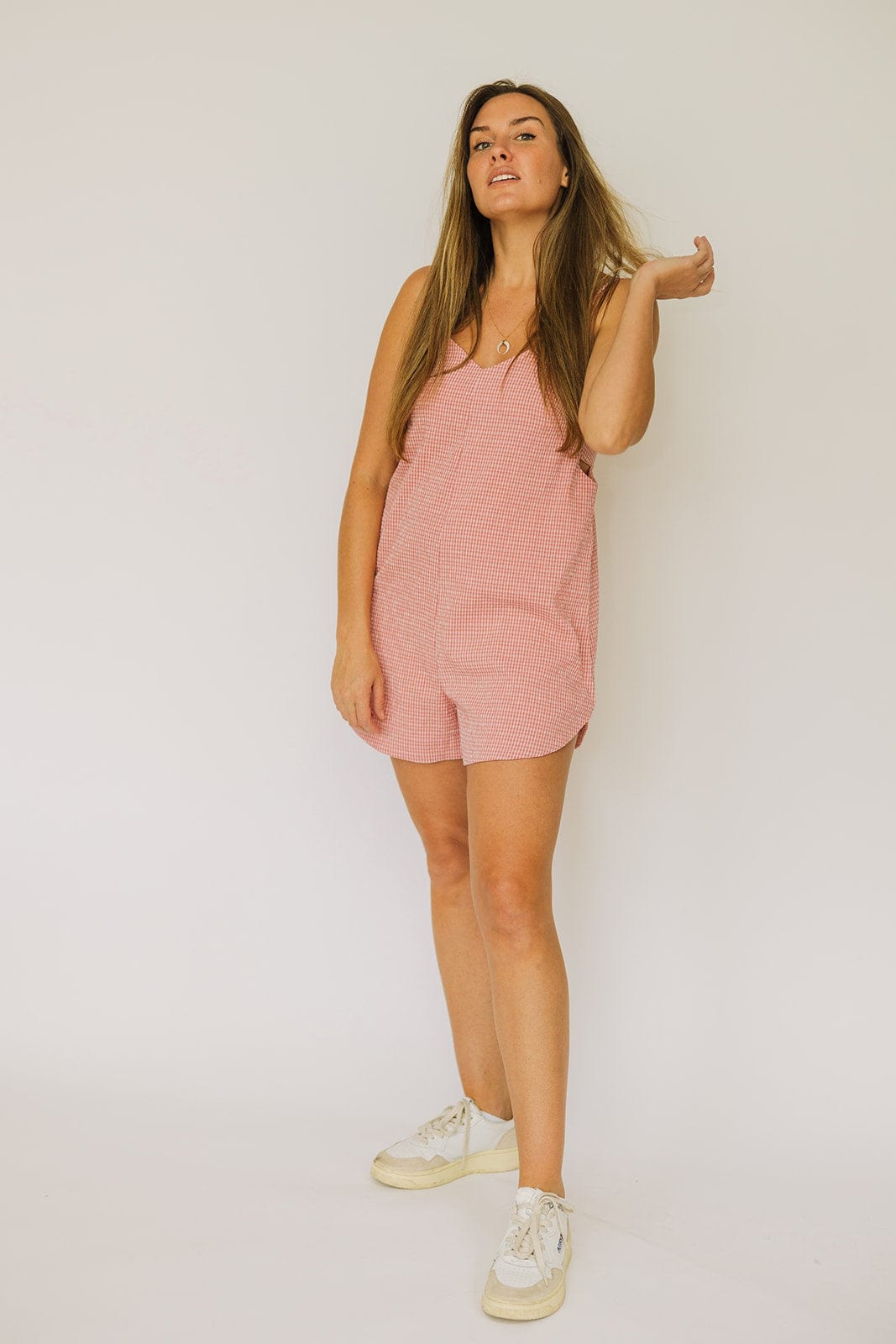 Pink Tie Back Romper