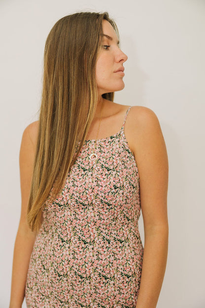 Multi Pink Tie Back Dress